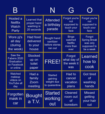 WILDCAT BINGO Card