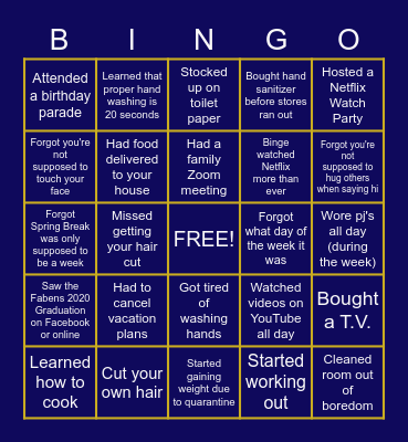 WILDCAT BINGO Card