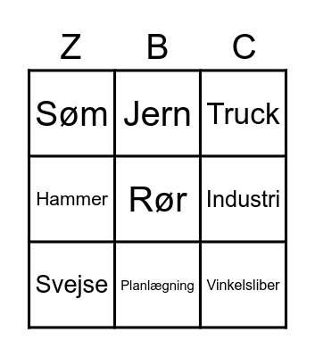 Teknologi, Byggeri og Transport Bingo Card