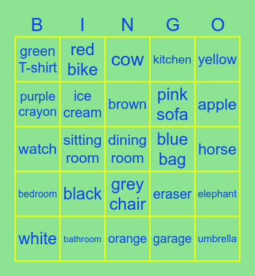 Spelling Bee List 2 Bingo Card
