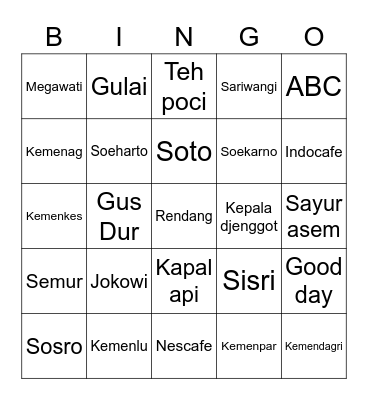 Bingo Card