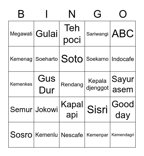 Bingo Card