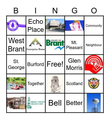 Brant United Way Bingo 1 Bingo Card