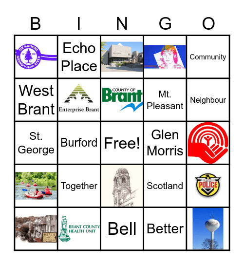 Brant United Way Bingo 1 Bingo Card