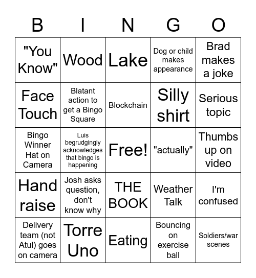 Verato Town Hall Bingo: Sn1 Ep10 Bingo Card