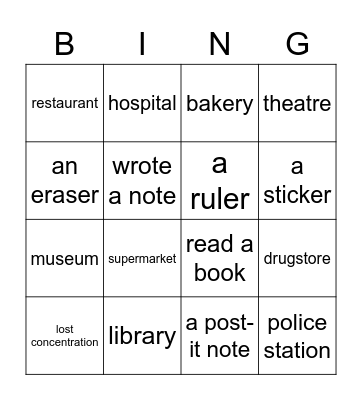 T1 Review Bingo Card