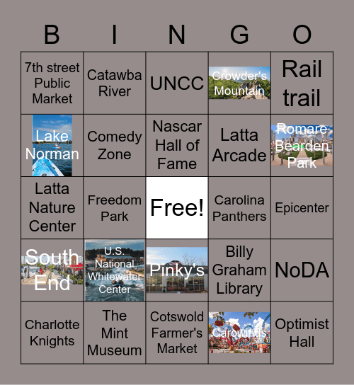 Charlotte City Bingo Card