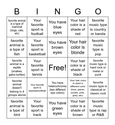 Scavenger hunt bingo 2 Bingo Card