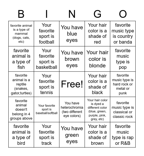 Scavenger hunt bingo 2 Bingo Card