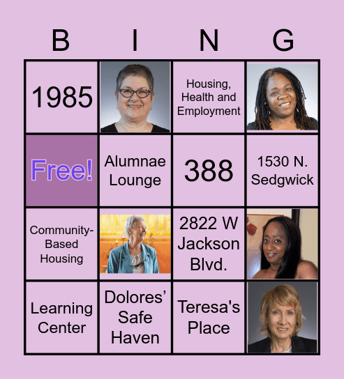 How well do you know... Deborah's Place? Bingo Card