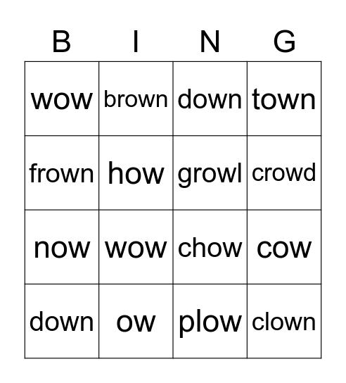/OW/ Bingo Card