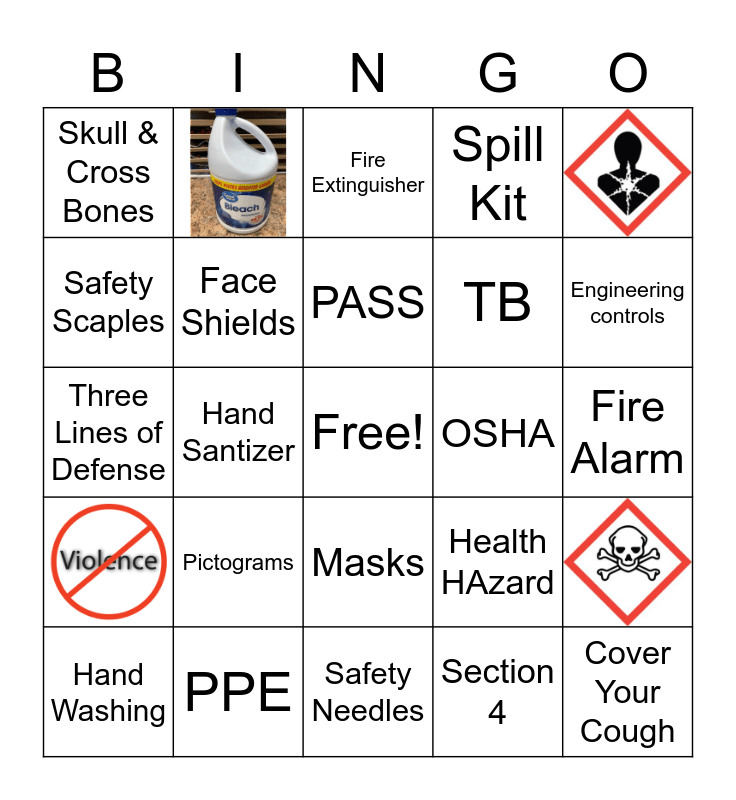 OSHA Bingo Card