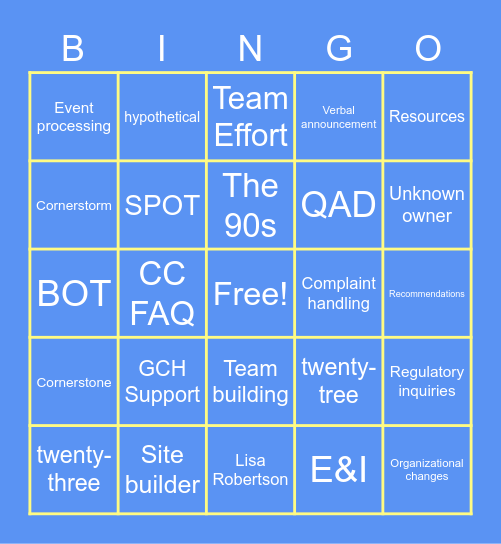 Tools and Resources Bingo Card