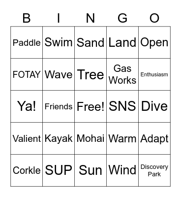Swimston's OA Bingo Card