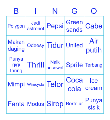 SAN Bingo Card