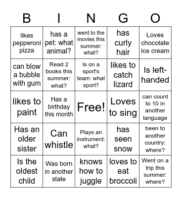 Bingo Card