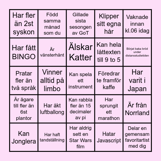 Daddekom Blaj Bingo Card