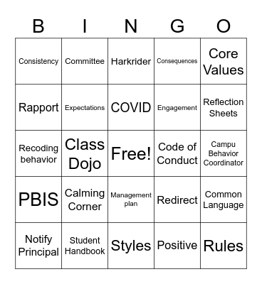 Parmley Proud Bingo Card