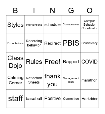 Parmley Proud Bingo Card