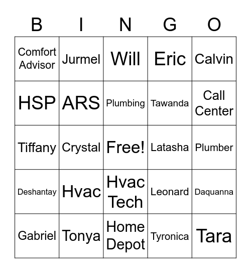 ARS BINGO Card