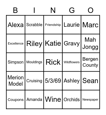 HAPPY BIRTHDAY JUDY! Bingo Card