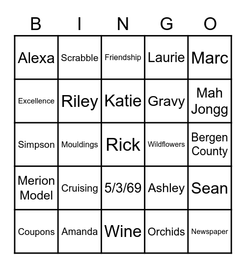 HAPPY BIRTHDAY JUDY! Bingo Card