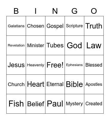 Don't Lose Heart Bingo Card