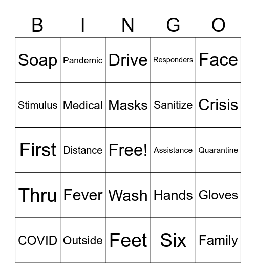 Resident Bingo Card