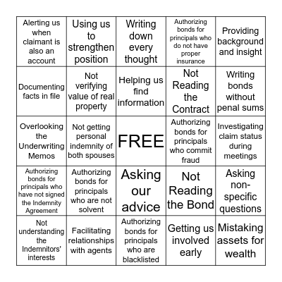 Bingo Card