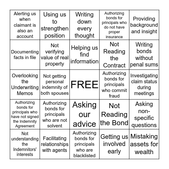Bingo Card