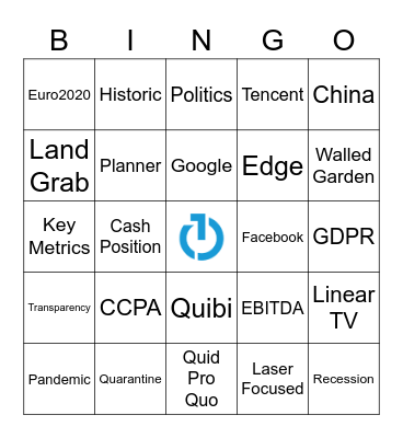 TTD Earnings Bingo - Q2 2020 Bingo Card