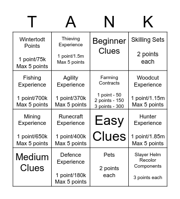 The Def CC Bingo Card