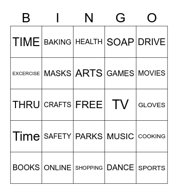 Resident Bingo Card