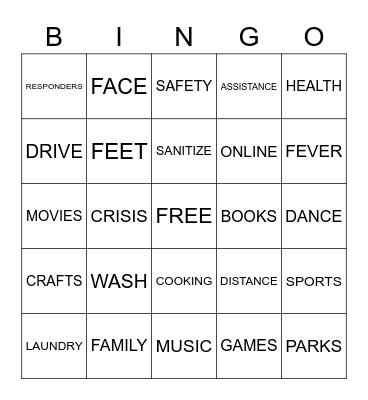 Resident Bingo Card