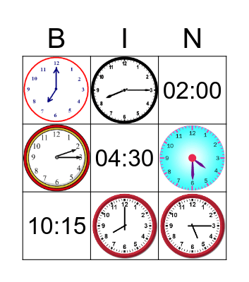 Time Bingo Card