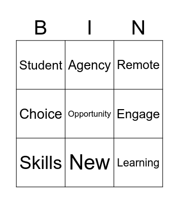 Friday Fun Bingo Card