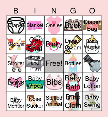 Baby Bingo Card