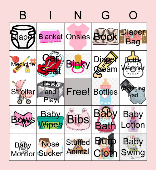 Baby Bingo Card