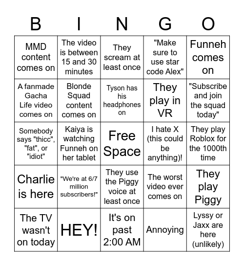 InquisitorMaster Bingo Card