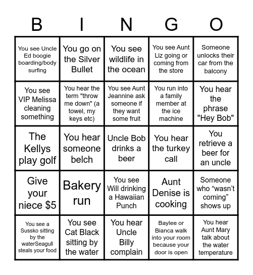WILDWOOD 2020 BINGO Card