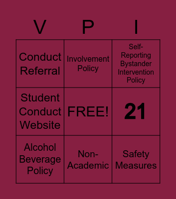 How Do You Hokie? Bingo Card