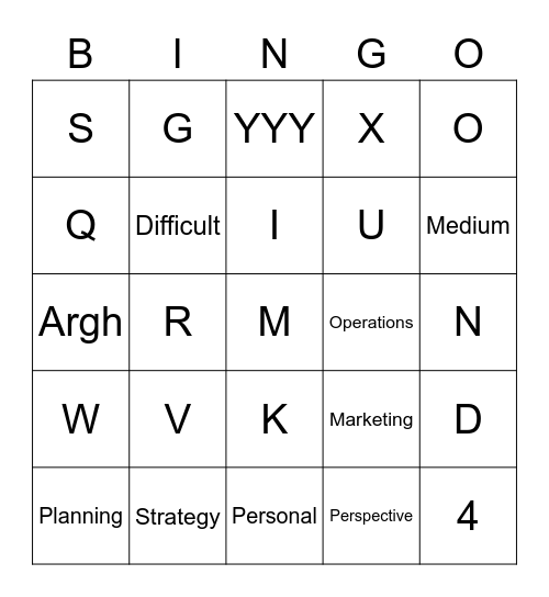 APAC Bingo Card