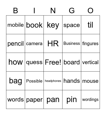 Humara Bingo Card