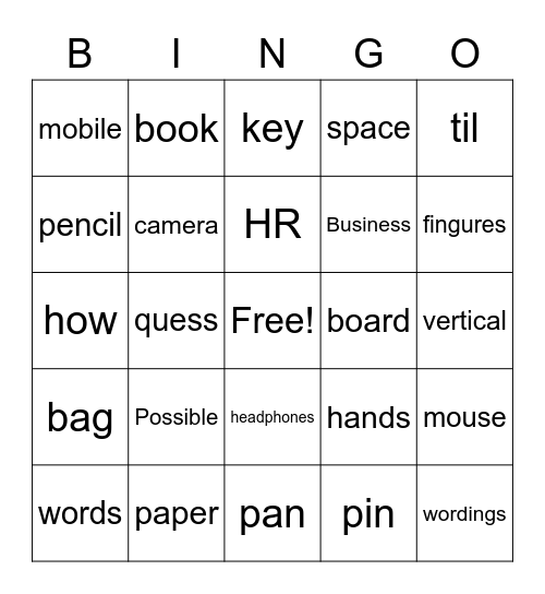 Humara Bingo Card