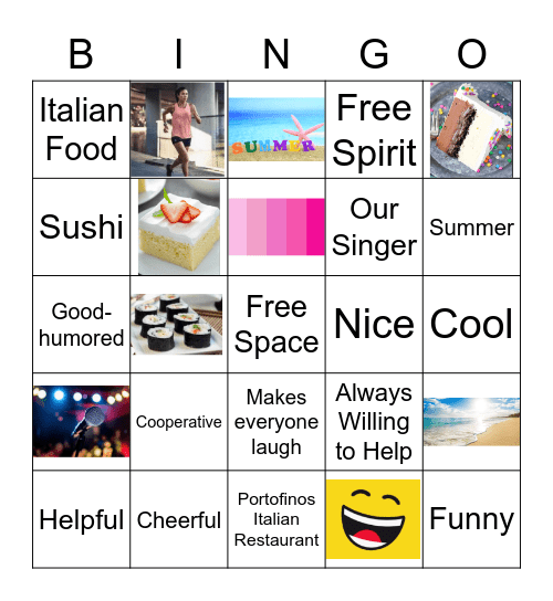 All About Angela Bingo Card
