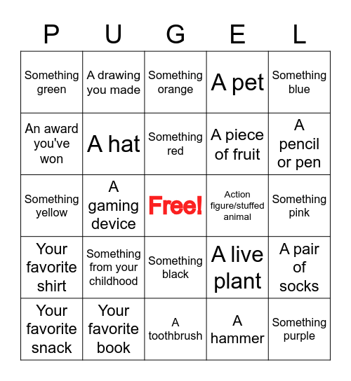 Pugel/Elkin Advisory Bingo! Bingo Card