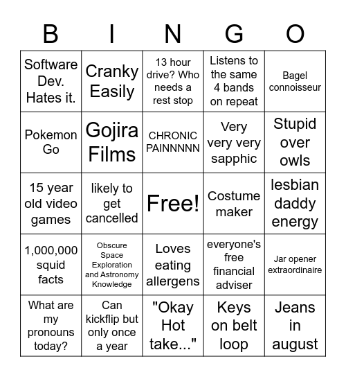 Alay Bingo Card