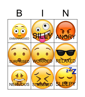 I AM FEELING... Bingo Card