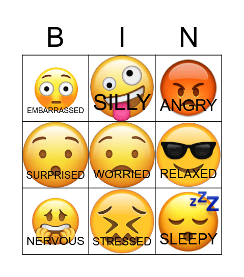I AM FEELING... Bingo Card