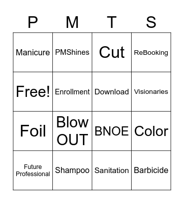 Paul Mitchell BINGO Card